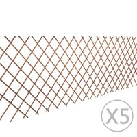 vidaXL Mrežasta ograja iz vrbe 5 kosov 180x90 cm