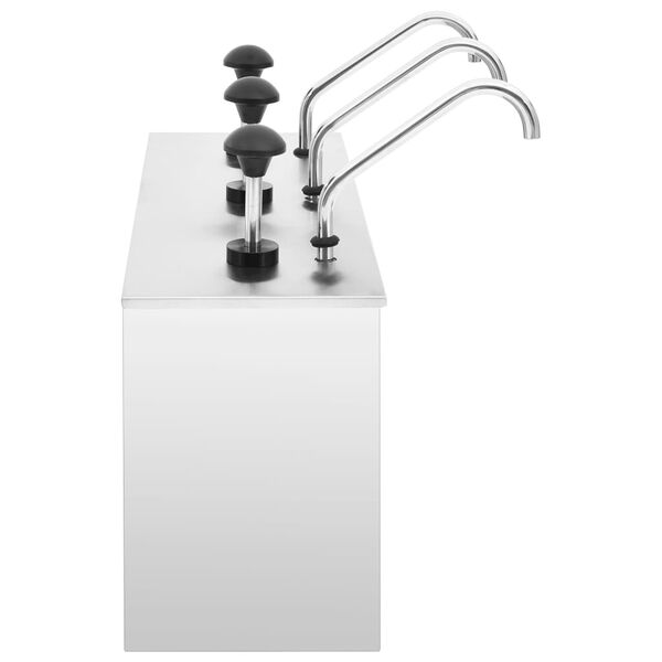 vidaXL Dozirnik za omake nerjaveče jeklo 3 x 3,5 L