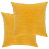 vidaXL Blazine iz bombažnega žameta 2 kosa 45x45 cm rumene