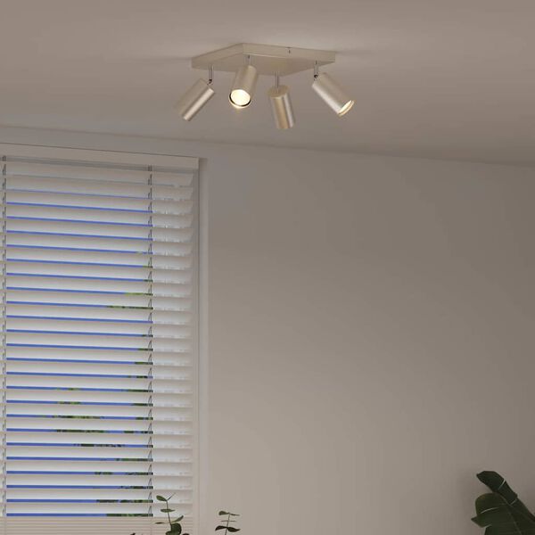 vidaXL Stropni reflektor s sredi&scaron;či Nikljeva 26 x 26 x 16,5 cm Kovina