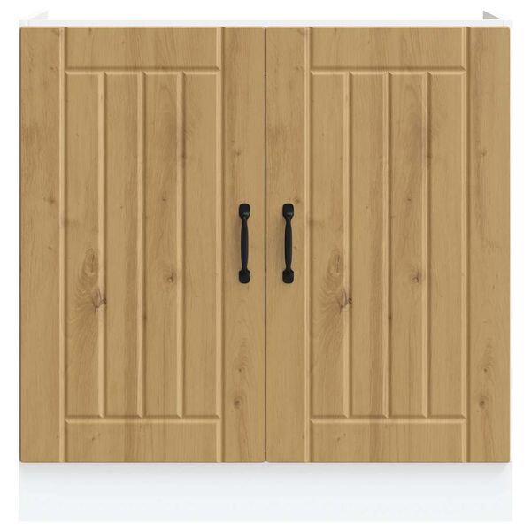 vidaXL Osnovna omarica za umivalnik Lucca artisan hrast inženirski les