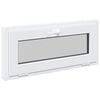 vidaXL Okno za klet RISOR 90 x 40 cm PVC in steklo Bela