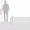 vidaXL Ogrodje s stebri Siva 0.4 x 10 m Jeklo