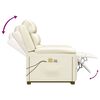 vidaXL Masažni stol s funkcijo vstajanja krem žamet