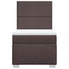 vidaXL Box spring postelja z vzmetnico temno rjava 100x200 cm blago