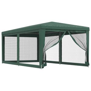 vidaXL Vrtni &scaron;otor s 6 mrežastimi stranicami zelen 3x6 m HDPE