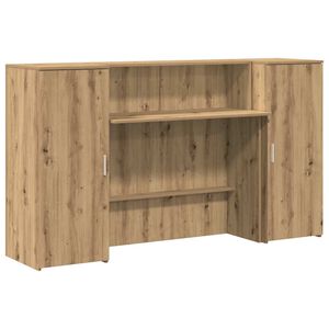 vidaXL Sprejemna miza artisan hrast 180x50x103,5 cm inženirski les