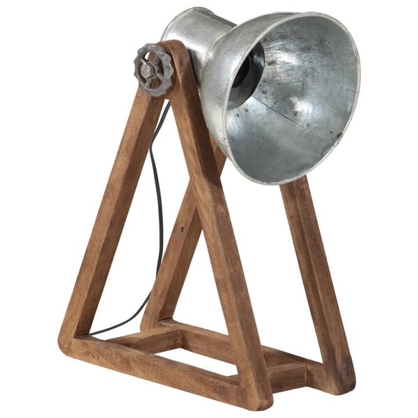 vidaXL Namizna svetilka 25 W starinsko srebrna 30x17x40 cm E27