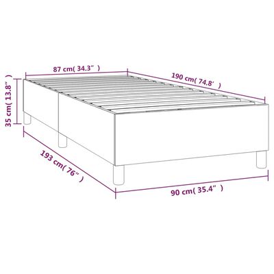 vidaXL Box spring posteljni okvir črn 90x190 cm blago