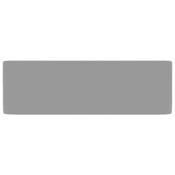 vidaXL Razkošen umivalnik mat svetlo siv 41x30x12 cm keramičen