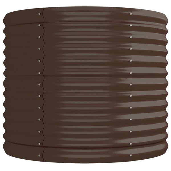 vidaXL Visoka greda iz cinkanega jekla 224x80x68 cm rjava