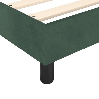 vidaXL Box spring posteljni okvir temno zelen 140x190 cm žamet