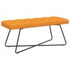 vidaXL Klop s gumbnim oblazinjenjem Temno rumena 110 x 40 x 46 cm