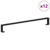vidaXL Kosi pohi&scaron;tva 12 kos Črna 796 x 40,5 x 100 mm elezo