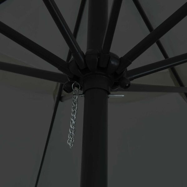 vidaXL Vrtni dežnik Antracitna in črna 395 x 395 x 245 cm
