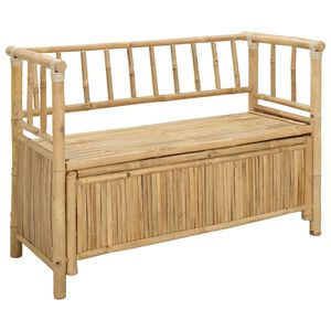 vidaXL Parkovna Shramba Klop 110 x 47 x 80 cm Bambus Naravna