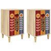 vidaXL Nočna omarica ESSEN 2 kos Sonoma hrast 36 x 33 x 60 cm