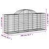 vidaXL Obokane gabion košare 9 kosov 200x50x80/100 cm cinkano železo