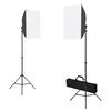 vidaXL Foto studijski komplet s softboxi, ozadjem in odbojnikom