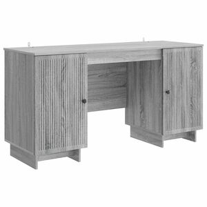 vidaXL Miza Siva Sonoma Inženirski les 142,5 x 50 x 75 cm
