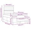 vidaXL Postelja z vzmetnico z vzmetnico Taupe 120 x 190 cm blago