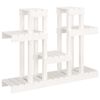 vidaXL Stojalo za rastline belo 104,5x25x77,5 cm trdna borovina