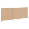 vidaXL 5-panelni pregradni zid Bež 433 x 180 cm Blago