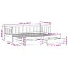 vidaXL Izvlečna dnevna postelja s predali brez vzmetnice 90x190 cm