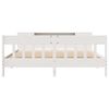 vidaXL Knjižna postelja brez vzmetnice bela 200x200 cm trdna borovina