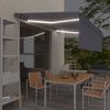 vidaXL Avtomatska tenda s senčilom LED + senzor 4,5x3 m modra in bela