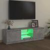 vidaXL TV omarica z LED lučkami betonsko siva 120x30x36 cm