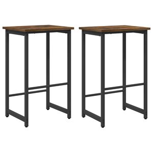 vidaXL Barski stol 2 kos Dimljen hrast 40 x 32 x 64 cm Inženirski les