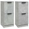 vidaXL Komode 2 kosa betonsko sive 30x30x70 cm konstruiran les