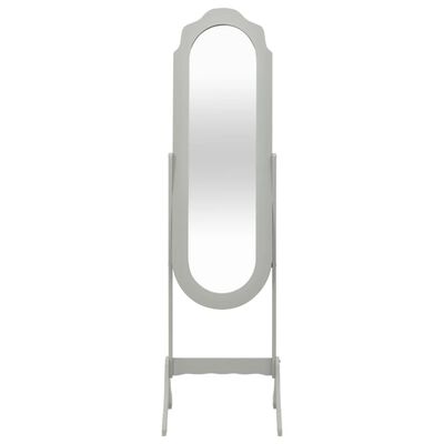 vidaXL Prostostoječe ogledalo sivo 46x48x164 cm