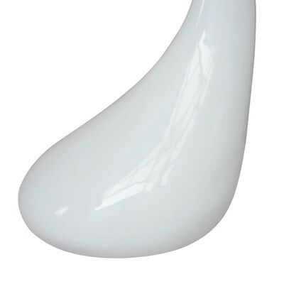 vidaXL Klubska mizica 2 kosa z okroglim steklom visok sijaj bela