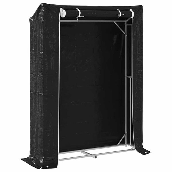 vidaxL Stojalo za drva z dežnim pokrovom 150x40x200 cm pocinkano jeklo