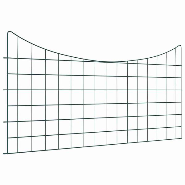 vidaXL Komplet ograje za ribnik 5 pcs Zelena 100 x 50 cm Jeklo