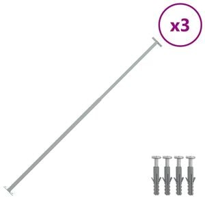 vidaXL Nastavljivi varnostni okenski drogovi 3 kosi 710-1200 mm