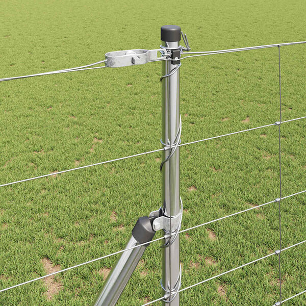 vidaXL Steber ograje. Cinkano 25 x 1,2 m Jeklo