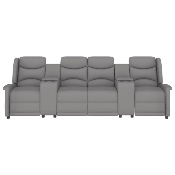 vidaXL Masažni &scaron;tirised z držali za skodelico svetlo siv