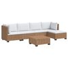 vidaXL 6 kos Ratan lounge set s blazinami GENDT Naravni rattan Naravna