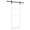 vidaXL Drsna vrata ORKDAL Bela 83 x 202 cm Trden borov les in steklo