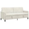 vidaXL Sofa s shrambo 3-sedežni Krem 192 x 78 x 87 cm Poliester