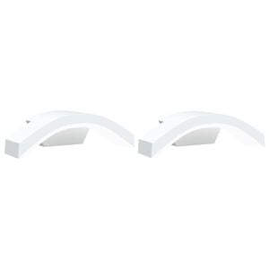 vidaXL Zunanja LED stenske svetilke 2 kosa bela tlačno lit aluminij