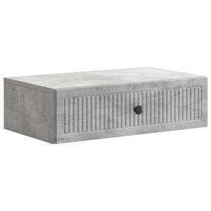 vidaXL Stenska stranska miza Betonsko siva 59 x 34,5 x 17 cm
