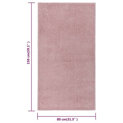 vidaXL Preproga 80x150 cm roza