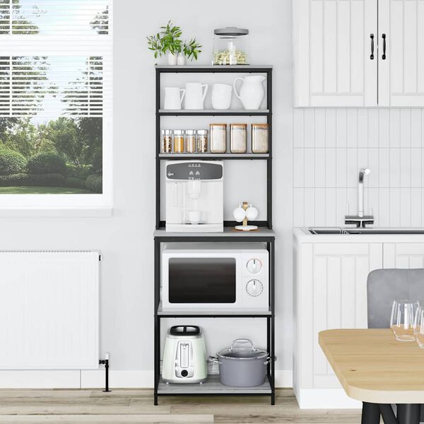 vidaXL Kuhinjska polica Siva Sonoma 60 x 40 x 168 cm Konstruiran les