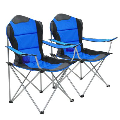 vidaXL Zložljivi stoli za kampiranje 2 kosa 96x60x102 cm modri