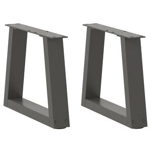 vidaXL Noge za klubsko mizico v obliki črke V 2 kosa antracit 30 x (30-31,3) cm jeklo