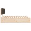 vidaXL Posteljni okvir z oblazinjenim vzglavjem Taupe 135 x 190 cm